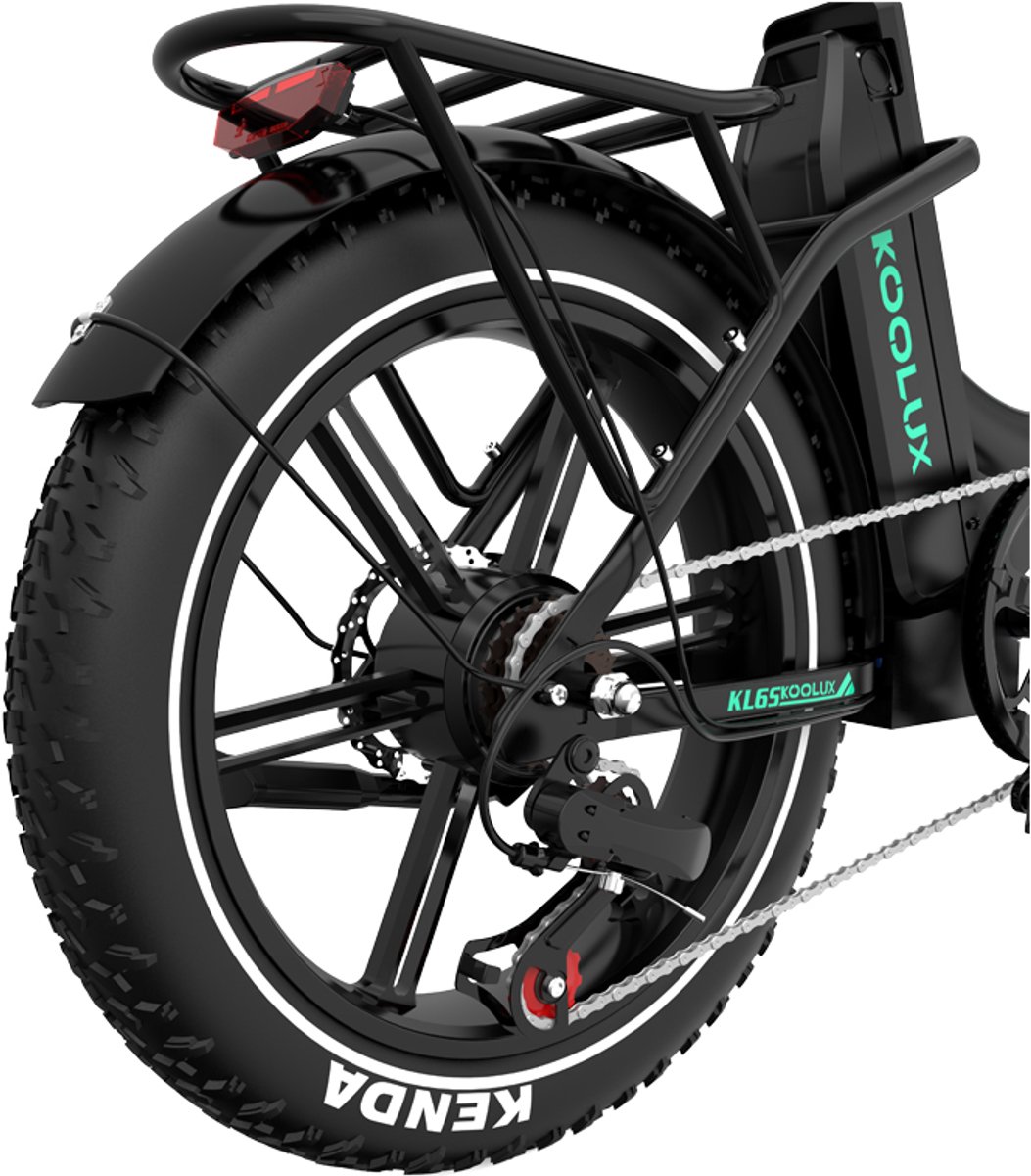 KOOLUX | KL6S Elektrische Vouwfiets | E-Bike | 20x4.0 Inch banden | 48V 15.6Ah 750Wh Lithium Accu | 250W Motor | Maximaal snelheid 25km/u | Maximaal bereik 120km | 7-speed versnellingen | LCD Scherm | Zwart | Gratis Rijklaar Bezorgd – foto 8