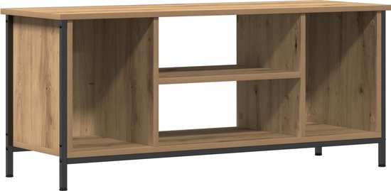 vidaXL Tv-meubel 100x34,5x44,5 cm bewerkt hout gerookt eikenkleurig