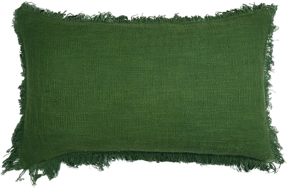 Linen & More Lioni Garden Groen Kussen | 30 X 50 | Sierkussen Voor Woonkamer Of Slaapkamer