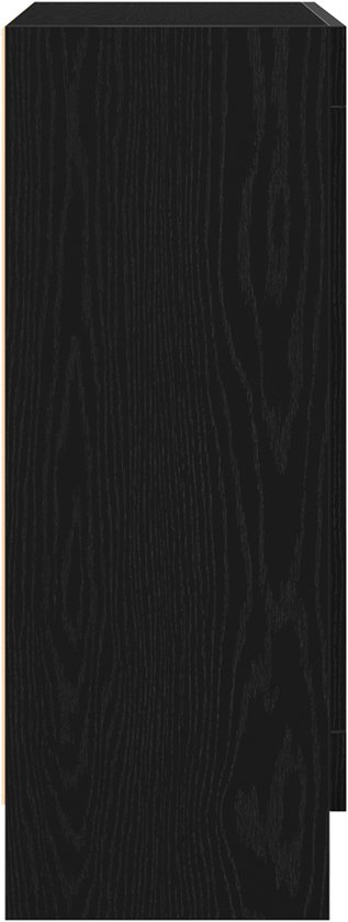 vidaXL - Noir - Chêne - Bibliothèque - - - 82,5 x 30,5 x 80 cm - - - Bois d'ingénierie