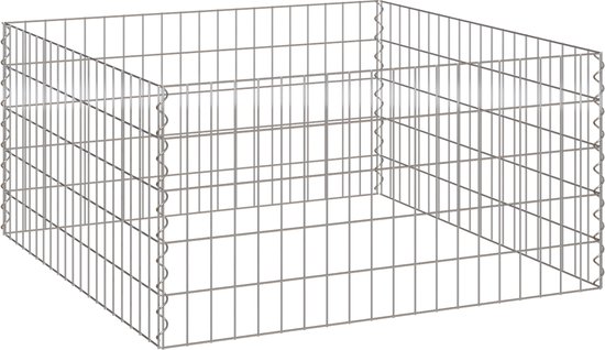 vidaXL - Composteur de jardin - 100 x 100 x 50 cm - Acier galvanisé - Carré