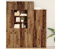 vidaXL - Wandkast - Oudhout - 30 - x - 42,5 - x - 39,5 - cm - Bewerkt - hout