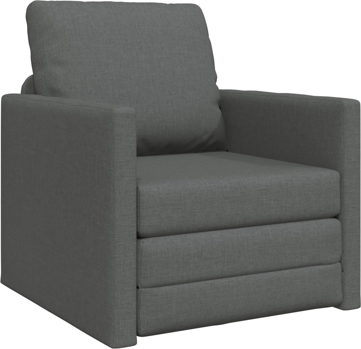 vidaXL Slaapbank - 60cm - Donkergrijs - Stof