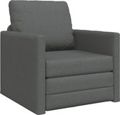 vidaXL - Vloer - Sofa - Bed - 2-in-1 - Donkergrijs - 74x77x81 - cm - Stof