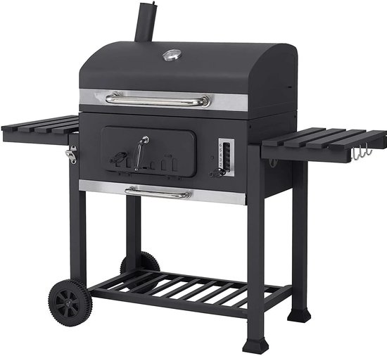 Outsunny Kogelbarbecue, 54 cm grillrooster, warmhoudrooster