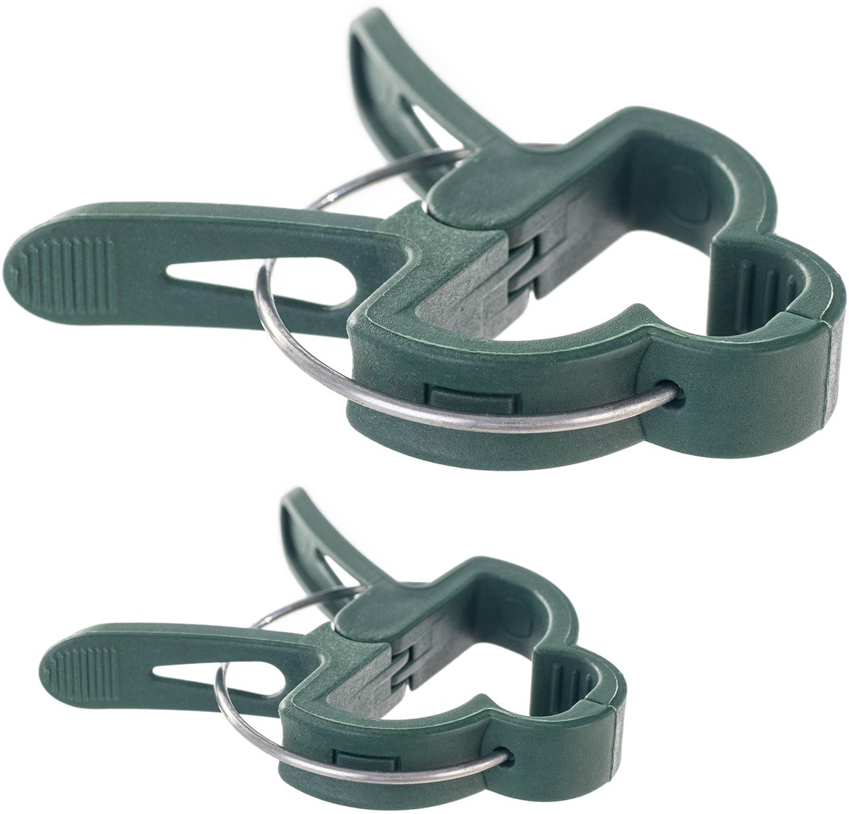 KADAX Plantenklemmen voor tomaten, komkommers, rozen en andere klimplanten, plantenclips, klein, klimhulp voor rankplanten, tomatenclips (20 x groen)