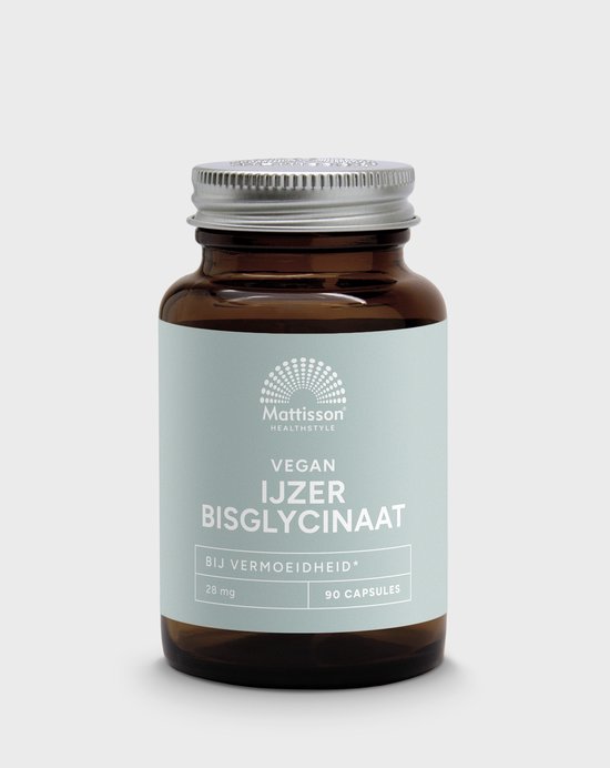 Foto: Mattisson ijzerbisglycinaat 28mg 90 capsules