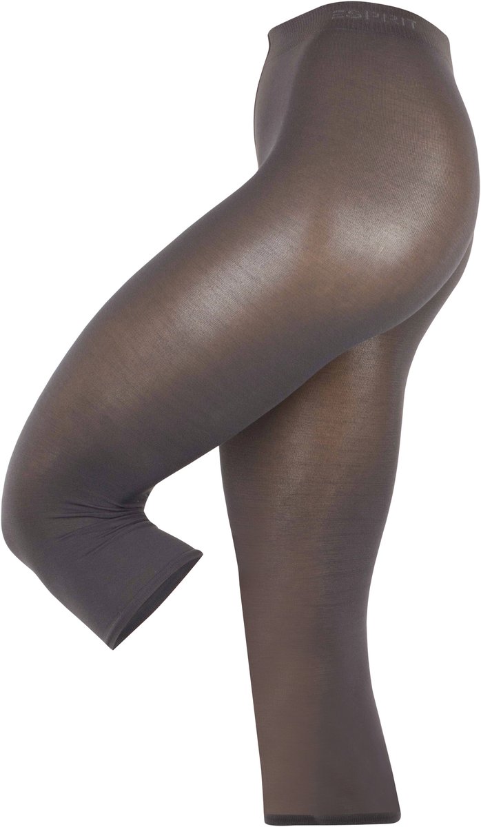 Esprit Cotton Capri eenkleurig katoen legging dames grijs - maat 40-42