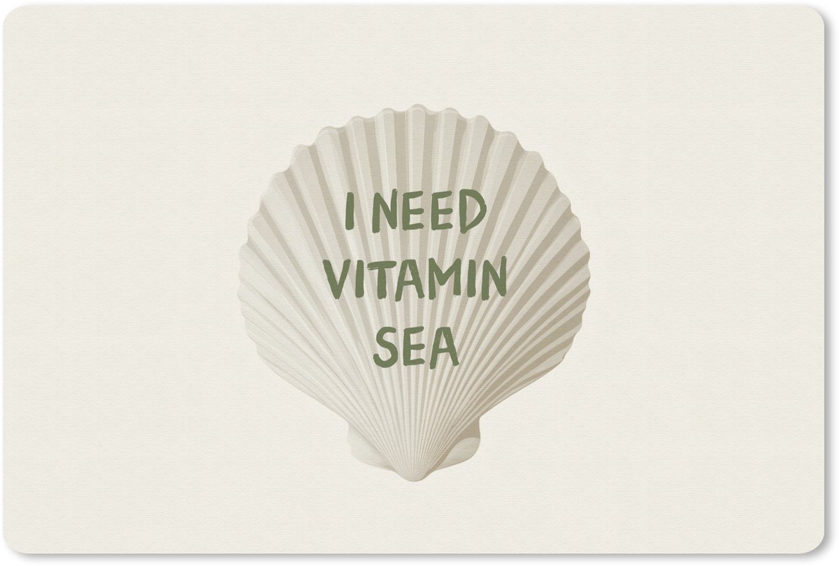 Muismat 27x18 cm - Mousepad Schelp - Quote - Groen - Muismatten