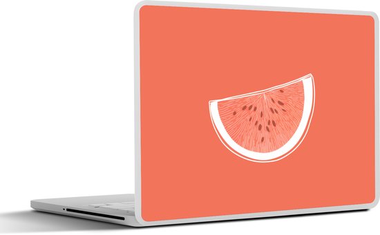 Foto: Laptop sticker 15 6 inch watermeloen lijnen koraalrood 36x27 5cm laptopstickers laptop skin cover