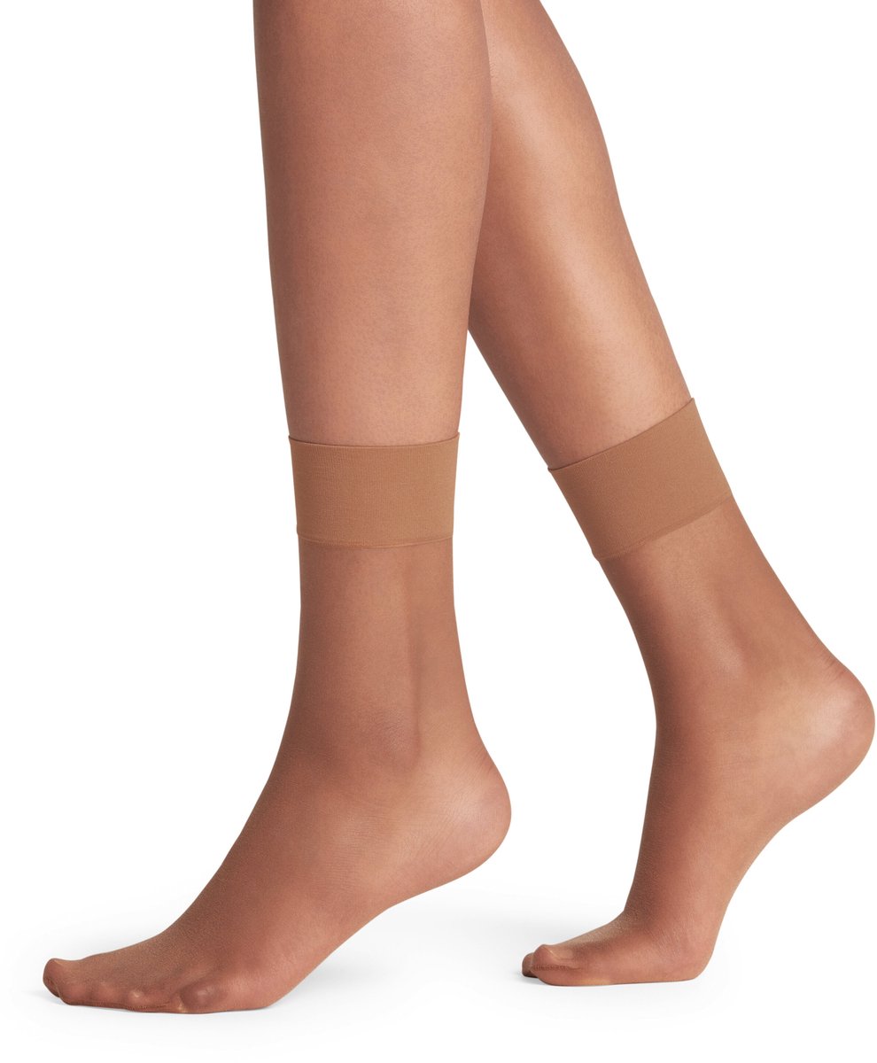 Falke Shelina eenkleurig materiaal transparant 12 DEN sokken dames bruin-38 bruin 5187