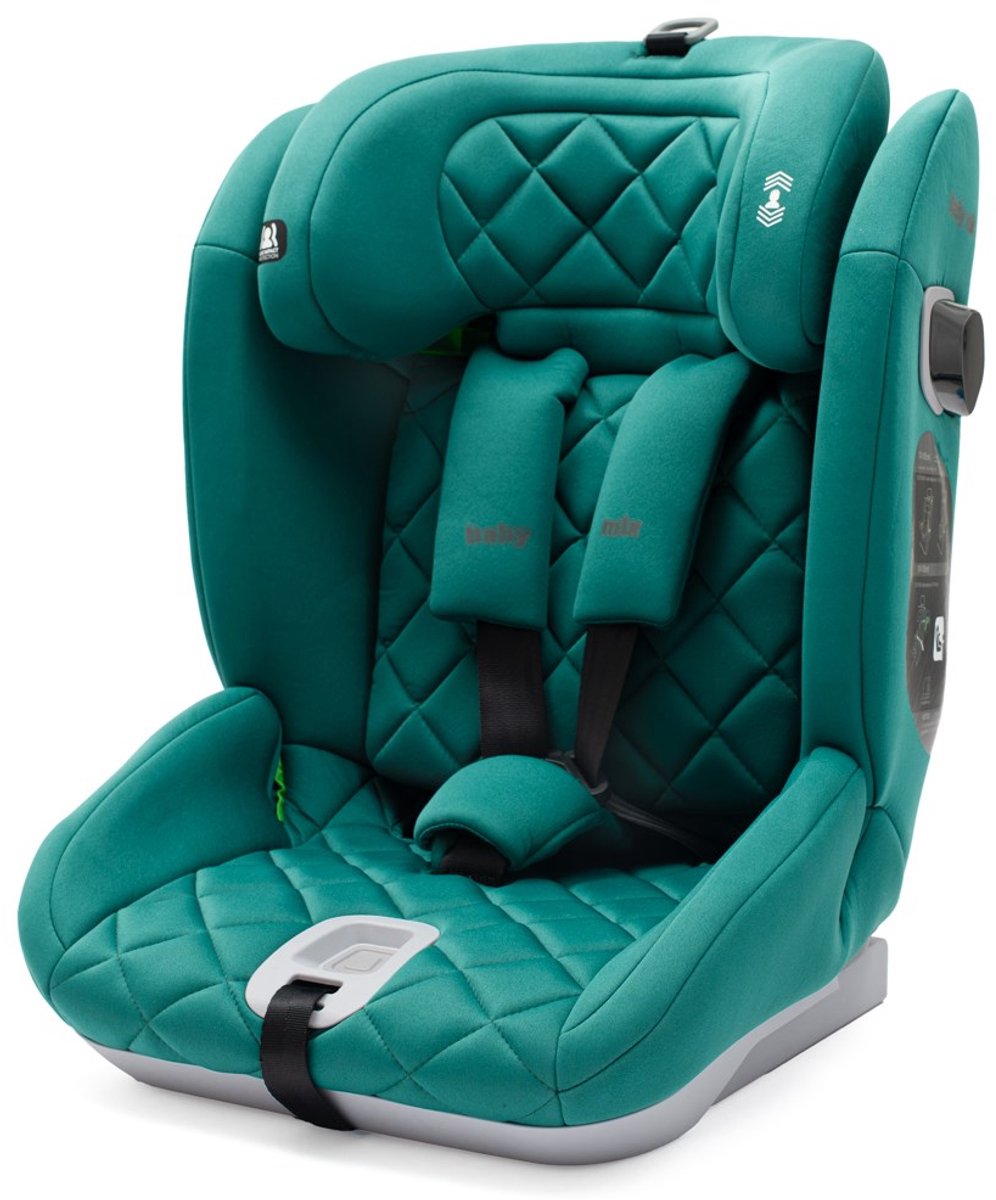 Baby Mix - Autostoeltje - Hero Pro i-Size autostoel groen polyester 76-150 cm - kinderstoel - veiligheid - autogordel - bekleding - hoofdsteun - stoelverhoger