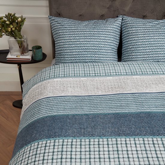 Rivièra Maison - Tailor dekbedovertrek - Lits-Jumeaux - 240x200/220 cm - Groen van Merkloos — afbeelding 4