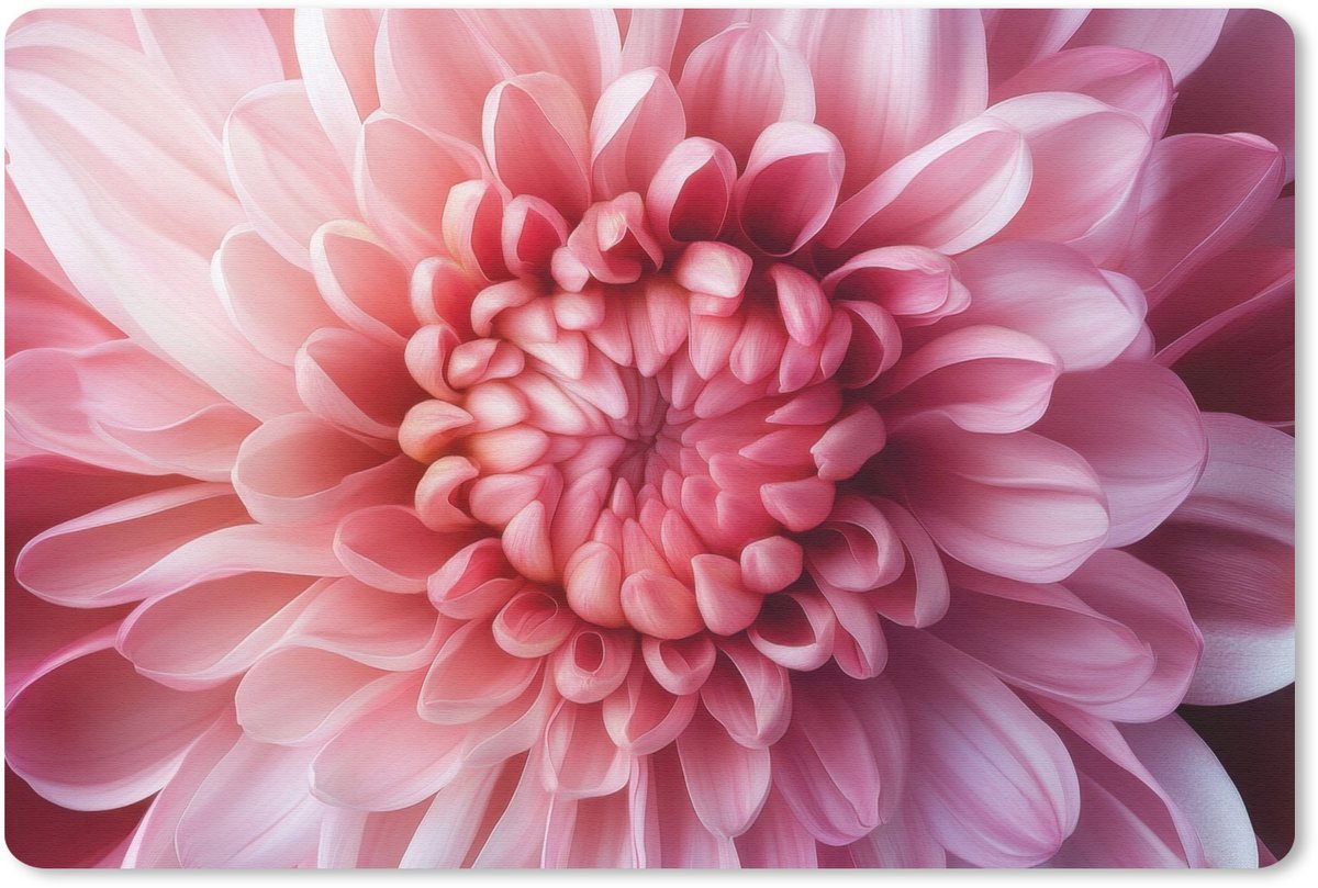 Muismat 27x18 cm - Mousepad Dahlia - Bloem - Close up - Roze - Muismatten