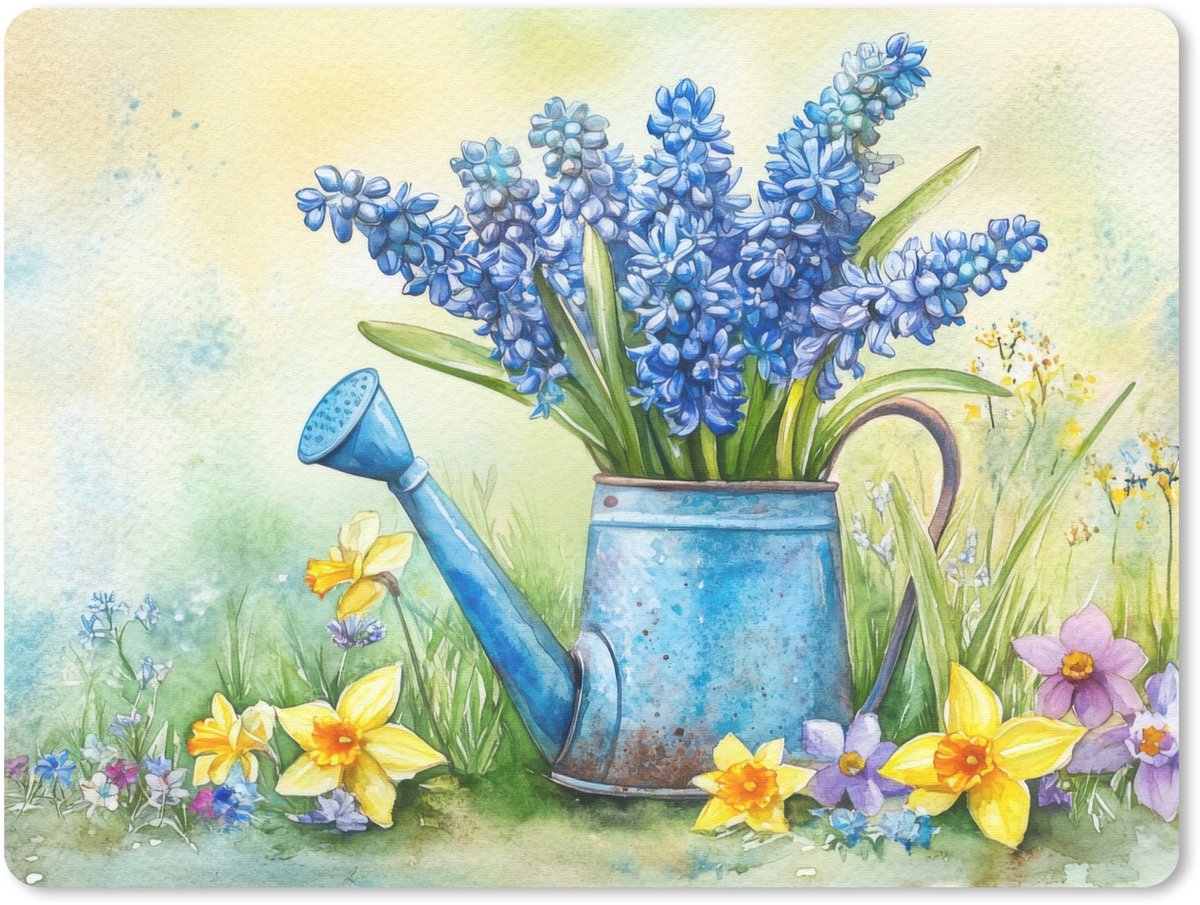 Muismat 23x19 cm - Mousepad Gieter - Lavendel - Bloesems - Muismatten