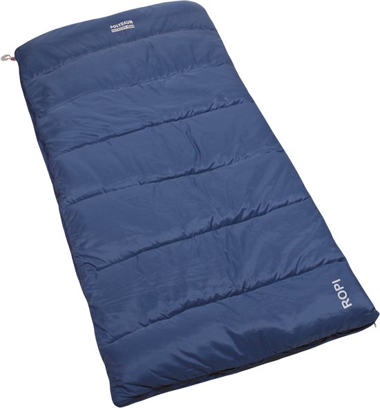 Polydaun Ropi - junior slaapzak - travel - ripstop - GRS 3D Polarsoft® vulling - blauw/grijs - 70x160 cm