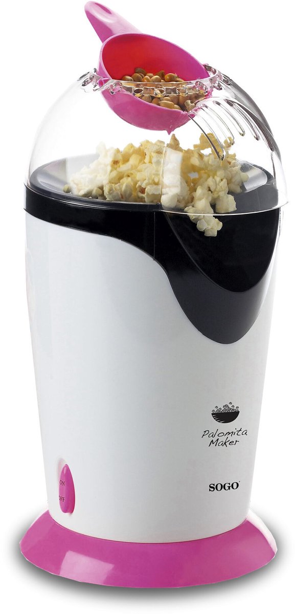 Sogo - Popcornmaker – werkt op hete lucht – popcorn binnen 3 minuten — afbeelding 5