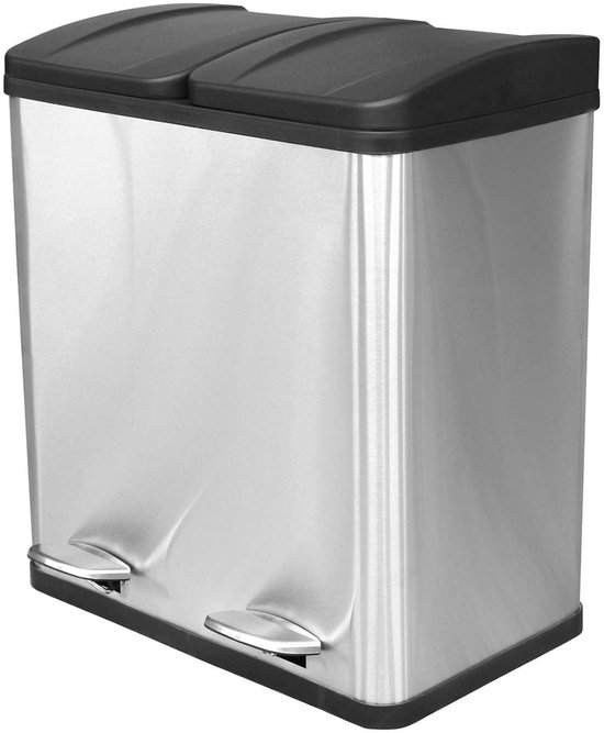 Inbouw-afvalemmer voor de keuken, rond, van roestvrij staal, 12 l, 26,5 Inbouw-afvalemmer voor de keuken, rond, van roestvrij staal, 12 l, 26,5