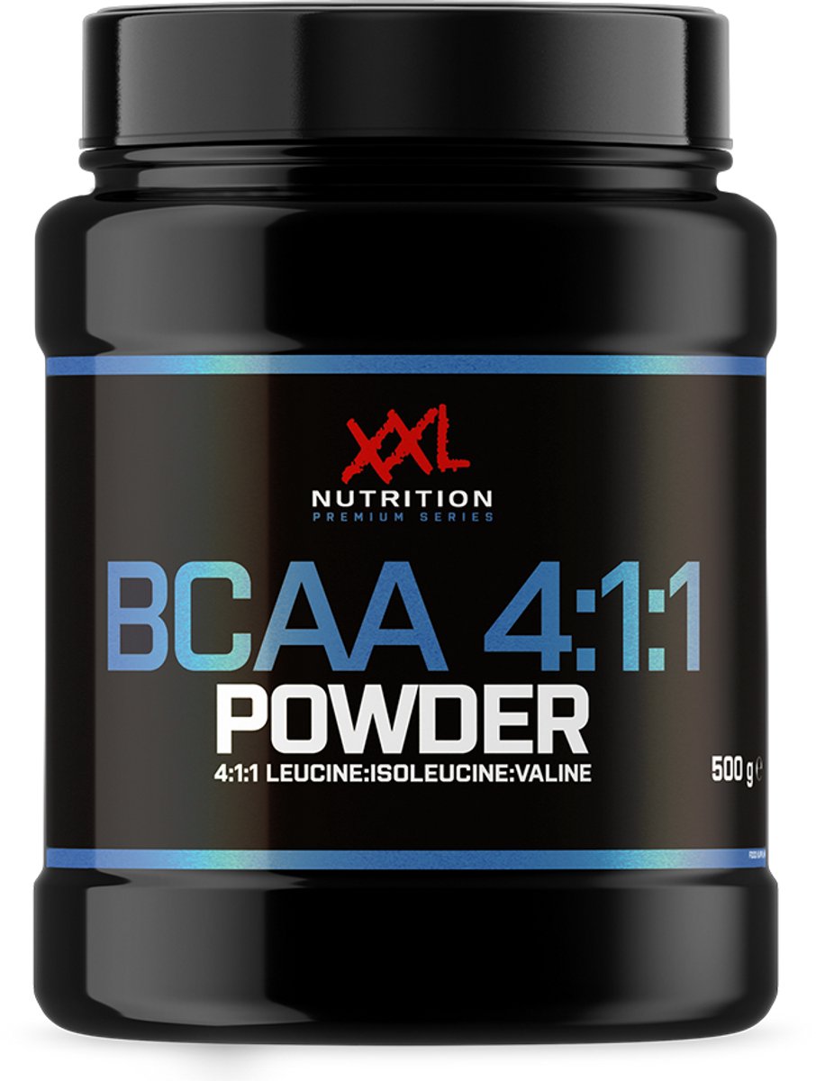 Goedkoopste XXL Nutrition - BCAA 4 1 1 Powder - Leucine (4) Isoleucine (1) Valine (1) - Essentiële Aminozuren, BCAA Poeder Supplement - Diverse Smaken - Framboos - 500 Gram (50 doseringen
