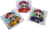 Sofil - kinderzakdoeken-Panda- 12 stuks - 27x27 cm - Wit