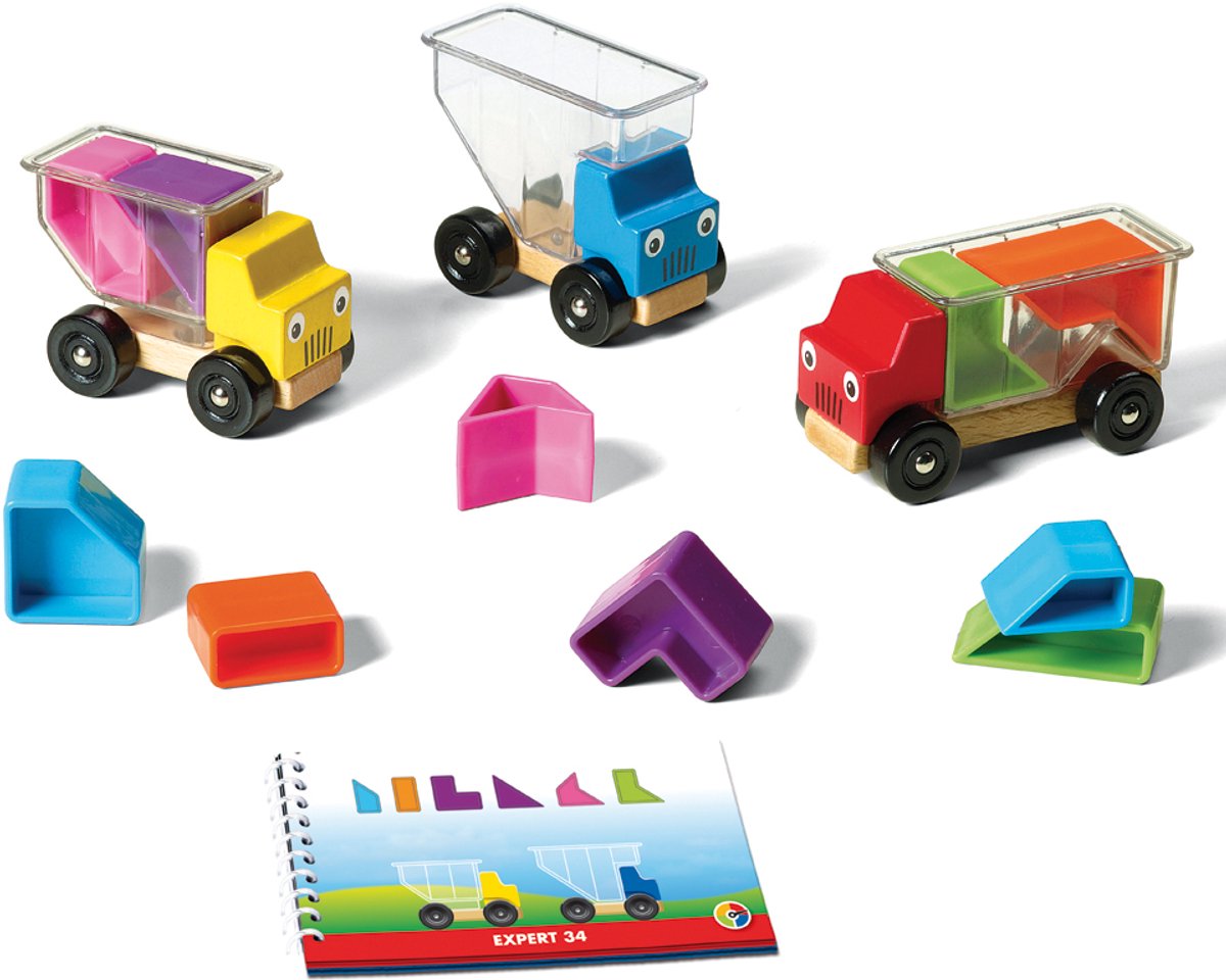 SmartGames Trucky 3 - Logisch Denkspel & Speelgoedauto's - 48 Educatieve puzzelopdrachten - Solospel voor Kleuters - Vanaf 3 Jaar — cadeau in Spellen & Speelgoed - foto 5