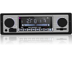 Autoradio met Bluetooth 4 x 60 W en FM-radio USB/MP3/AUX-poort handsfree bellen met draadloze afstandsbediening