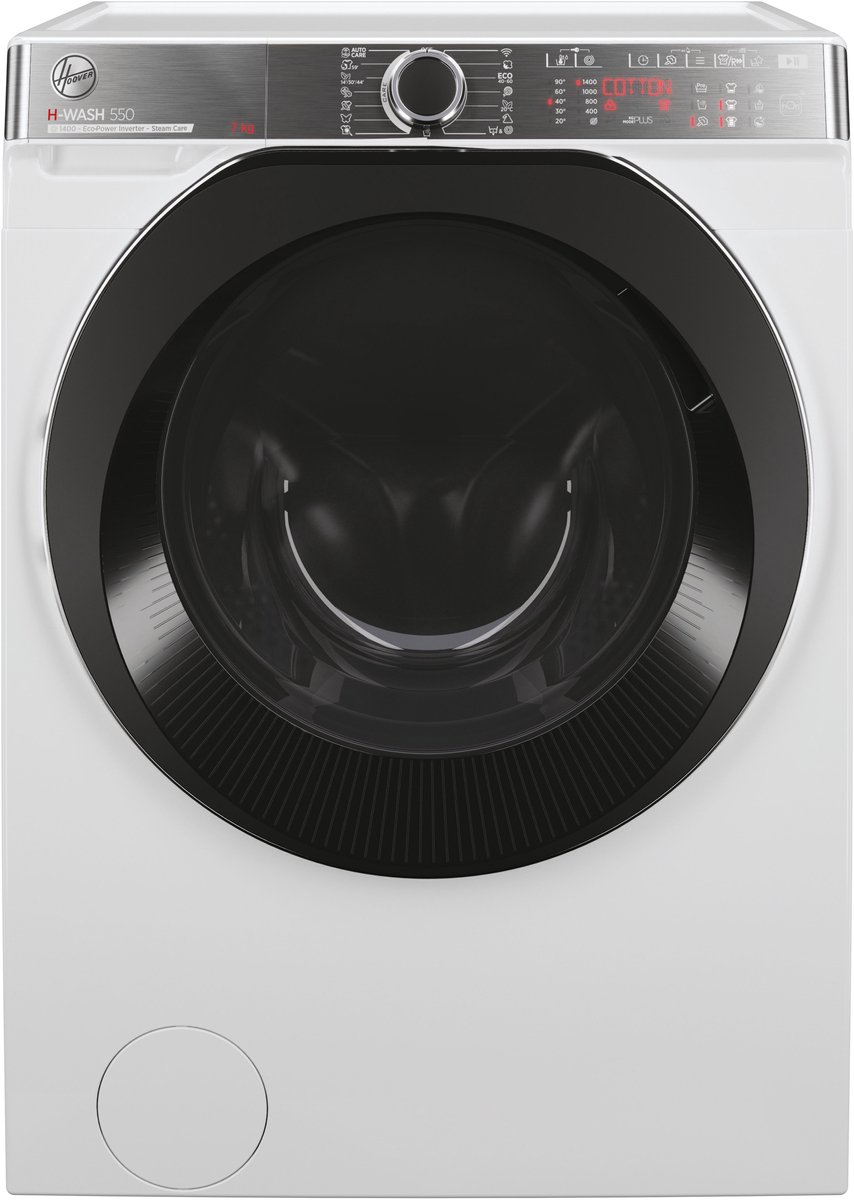 Hoover H-WASH 550 H5WPB447AMBC/1-S wasmachine Voorlader 7 kg 1400 RPM Wit — afbeelding 1
