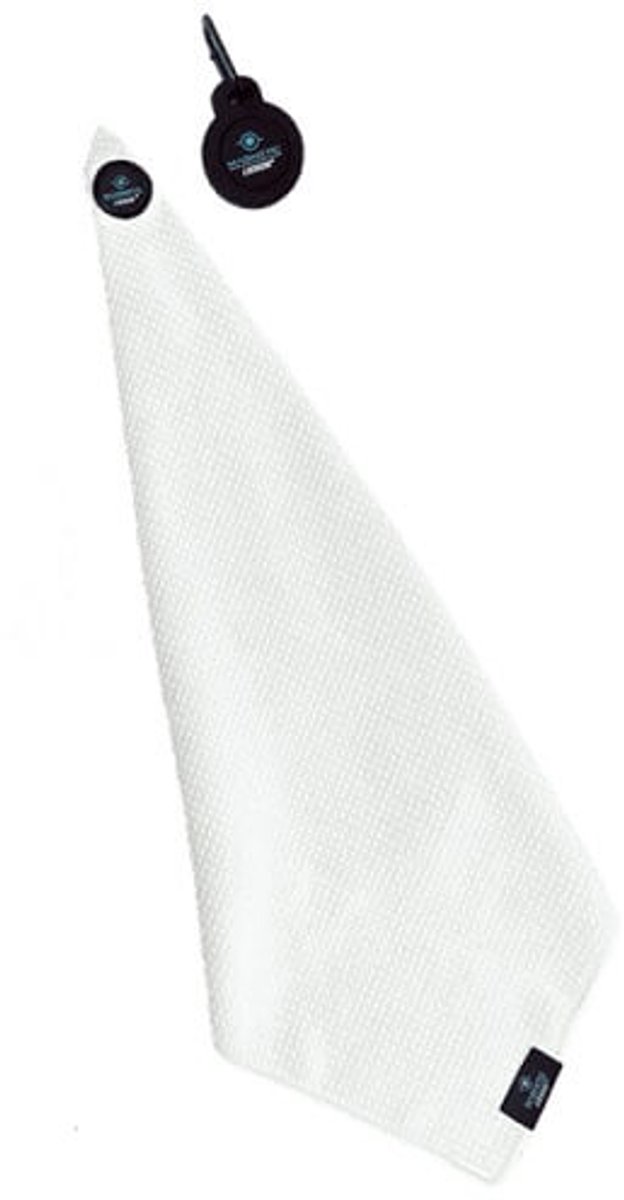 Lignum Microfiber Magnetic Golf Towel White