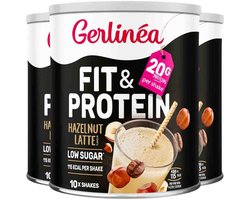 Gerlinea - Fit & Protein Hazelnut Latte - 3 x 340 gr - Voordeelverpakking