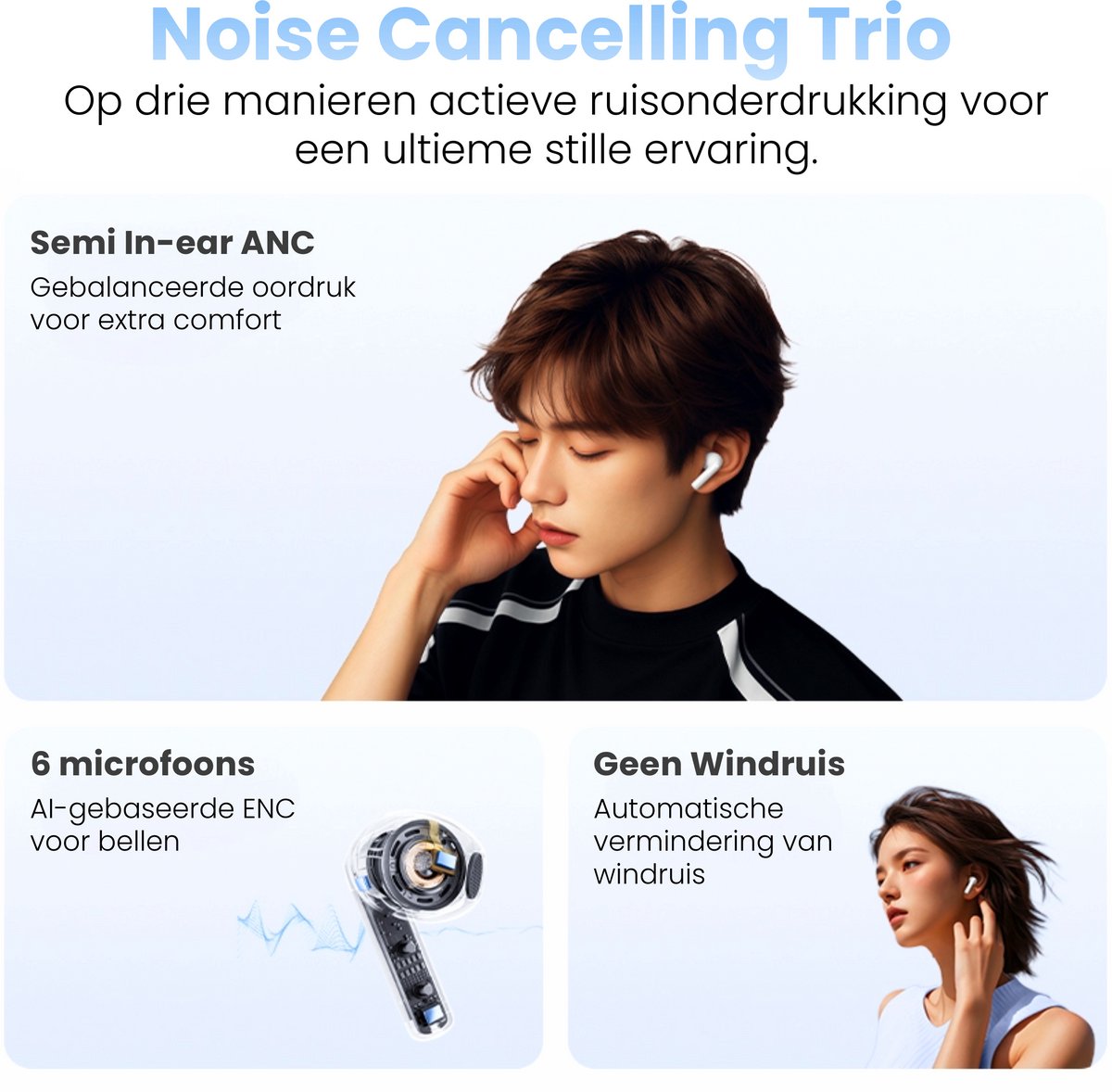 Xssive TWS15 Draadloze Oordopjes - Drievoudige Noise Cancelling & Hi-Res Audio - Bluetooth Oordopjes Geschikt voor iPhone, Samsung Oortjes Draadloos – foto 3