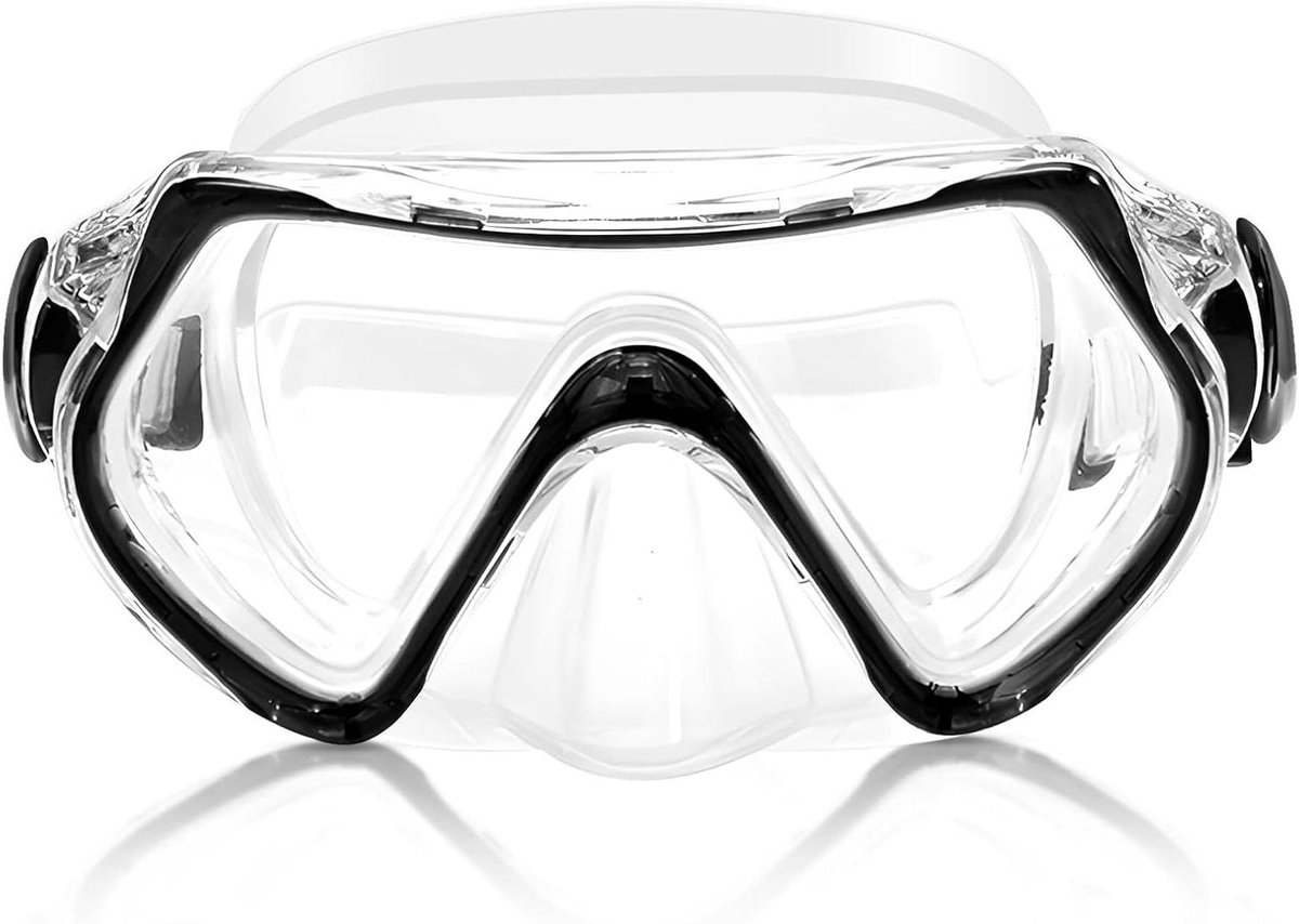 Duikbril voor kinderen 6-16 jaar voor jongens en meisjes snorkelmasker met neus 180 graden panorama HD anti-condens anti-lek voor duiken