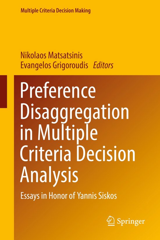 Preference Disaggregation in Multiple Criteria Decision Anal ... - cover