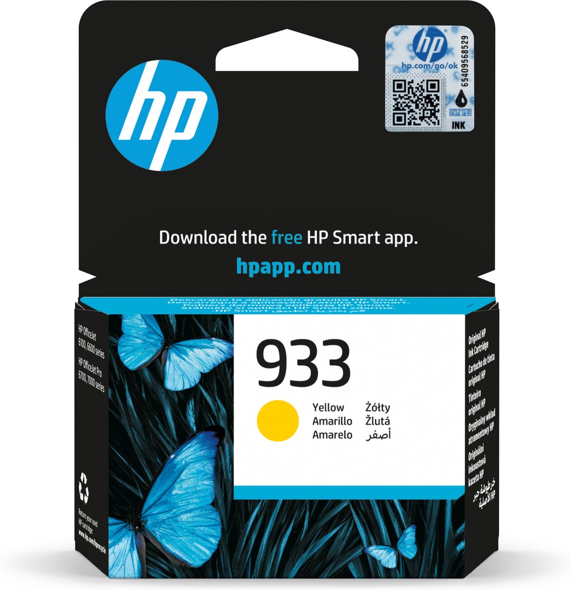 HP 933 Origineel Geel 1 stuk(s) Normaal rendement