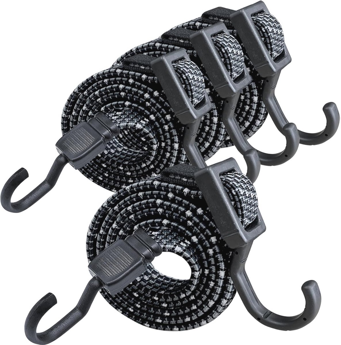 Elastische Banden met Haken - Set van 4, 100 cm Spanbanden voor Fiets en Bagage