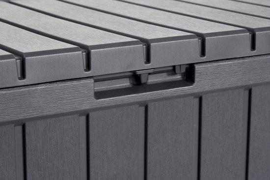 Keter Kentwood Opbergbox - 350L - 128x53.6x59 cm - Antraciet