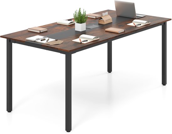 Outsunny Uitschuifbare Tuintafel 150/225 X 85 Cm Aluminium Eettafel Voor 6 8 Personen Rechthoekig Lamellenontwerp
