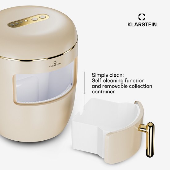 Klarstein ijsblokjesmachine voor thuis, camping, horeca, snelle mini ijsblokjesmachine klein, professionele ijsmachine voor grote & kleine ijsblokjes, zelfreinigend, 2,3 L watertank, 15 kg ijs in 24 uur - voor Bar voor Feest - IJsschep van Klarstein — afbeelding 4