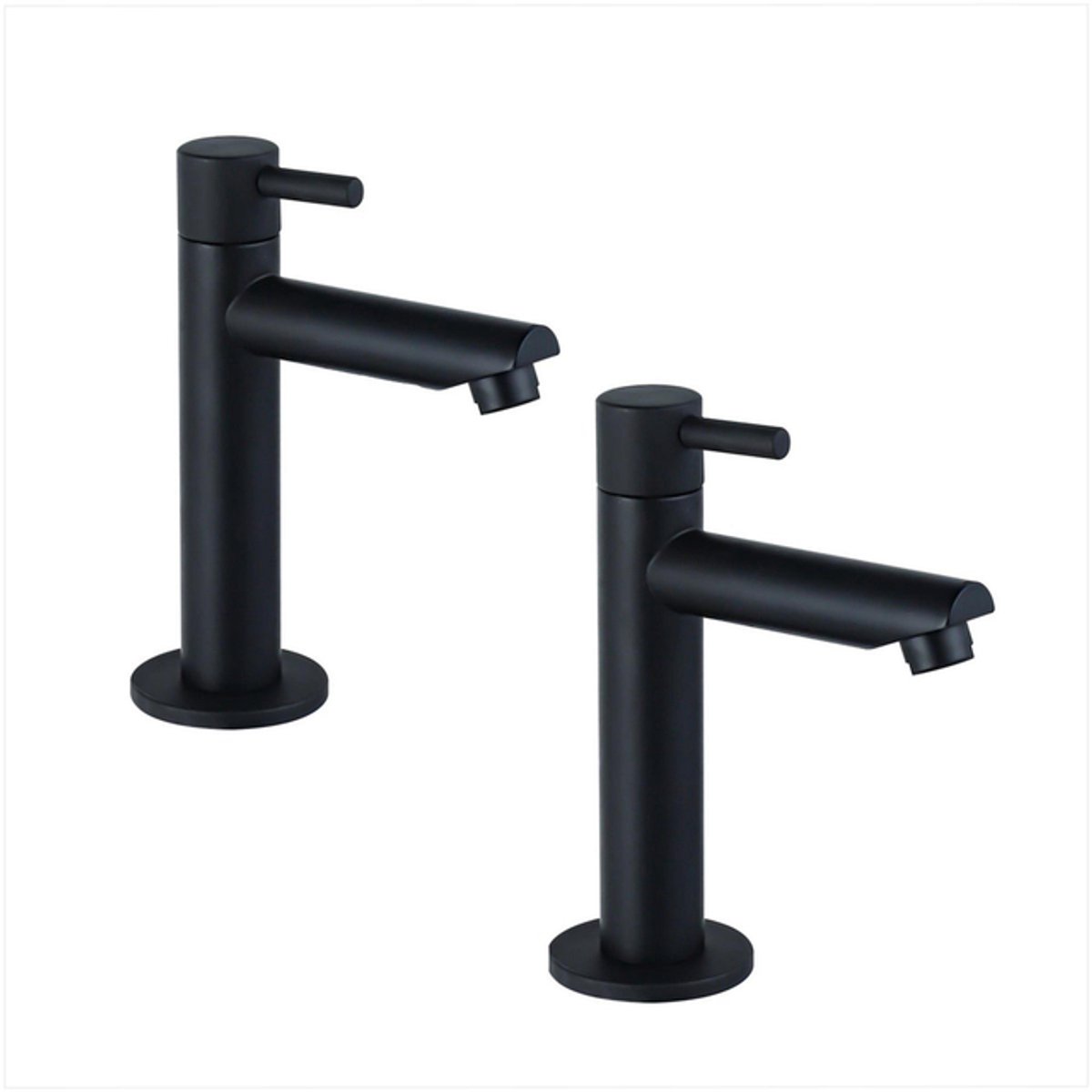 FugaFlow Sobrado fonteinkraan - Wastafelkraan 14.4 cm - 2 stuks - Mat zwart