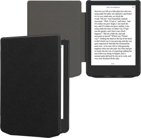 kwmobile e-reader hoesje geschikt voor Pocketbook Verse/Verse Lite/Pro/Color/Vivlio Light HD hoes - E reader flip case met magnetische sluiting - Ereader cover in zwart — afbeelding 4