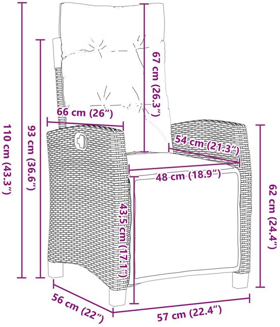 vidaXL - Ensemble de jardin 7 pièces - en - noir - poly - rotin