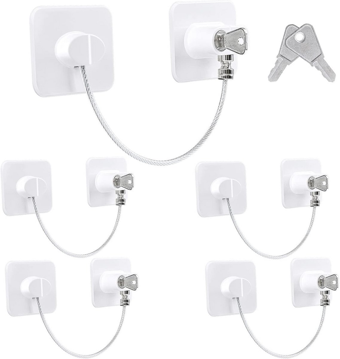Image of 5 Stuks Veiligheidsramen voor Kinderen - Veiligheidsset Zonder Boren met Sterke Lijm