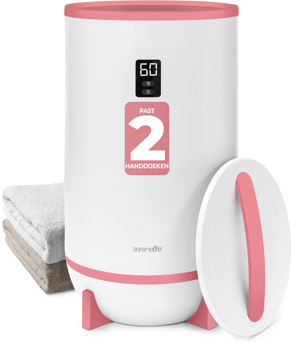 SereneLife Handdoek verwarmer – Elektrische Towel warmer met Geurfunctie – Automatische Uitschakeling – Roze