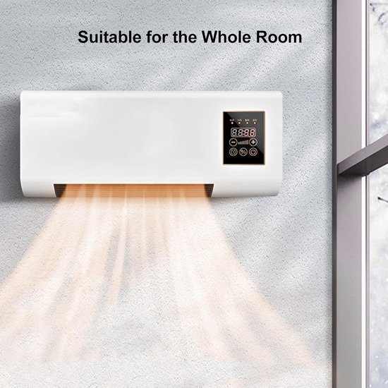 Aan De Muur Gemonteerde Airconditioner, 220V Luchtkoeler Meerdere Snelheden Koeling En Verwarming Met Afstandsbediening Mini Apparaat Voor Slaapzaal Kantoor En Slaapkamer