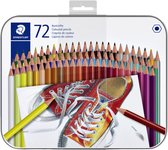 Crayon de couleur sans bois - étui en métal 72 pcs