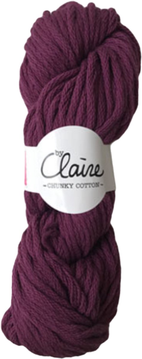 byClaire chunky cotton 005 plum - Haakgaren / Breigaren