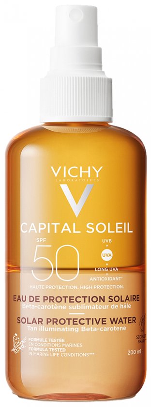 Vichy Capital Soleil SPF50 eau Crème solaire - 200ml - tan optimale