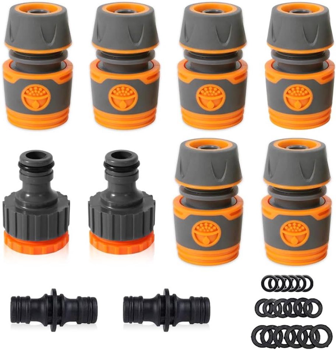 Tuinslang Verbindingsstukken Set - 10 Stuks | Slangkoppeling Accessoires voor Tuinslang | Tuinslangaansluiting | Tuingereedschap | Gazonbewatering
