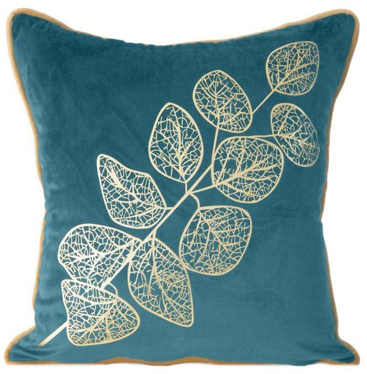 Kussenhoes Popla 45 x 45 cm Ciemnoturkusowy - Eurofirany