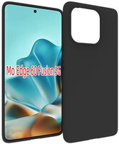MobyDefend Hoesje - Geschikt voor Motorola Edge 60 / Motorola Edge 60 Fusion - TPU Backcover - Mat Zwart