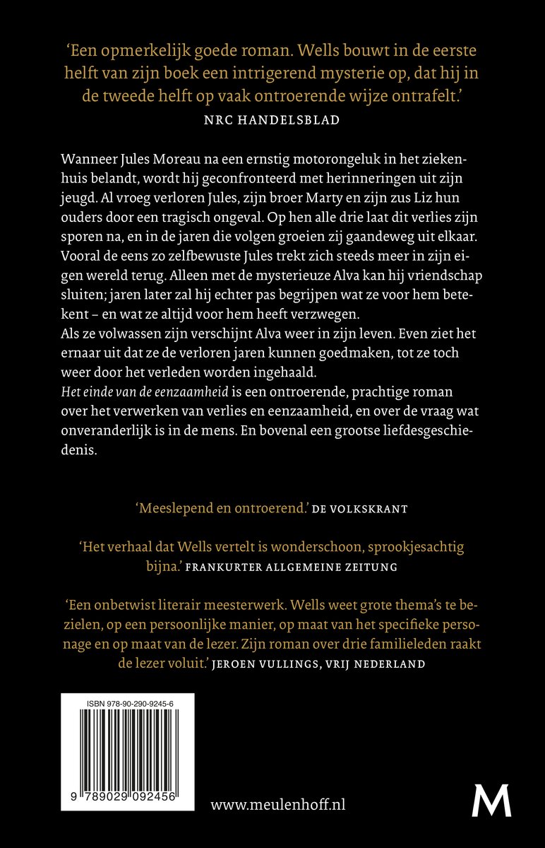 Het einde van de eenzaamheid - back cover